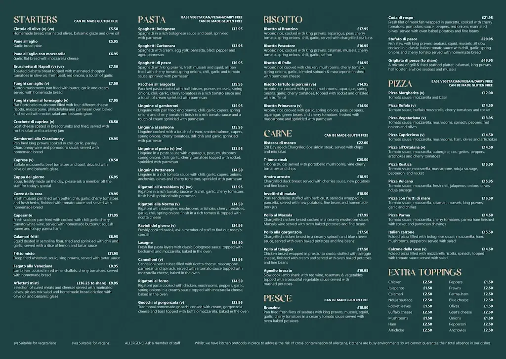 Menu_La Vecchia Orsa_Chippenham_image_1