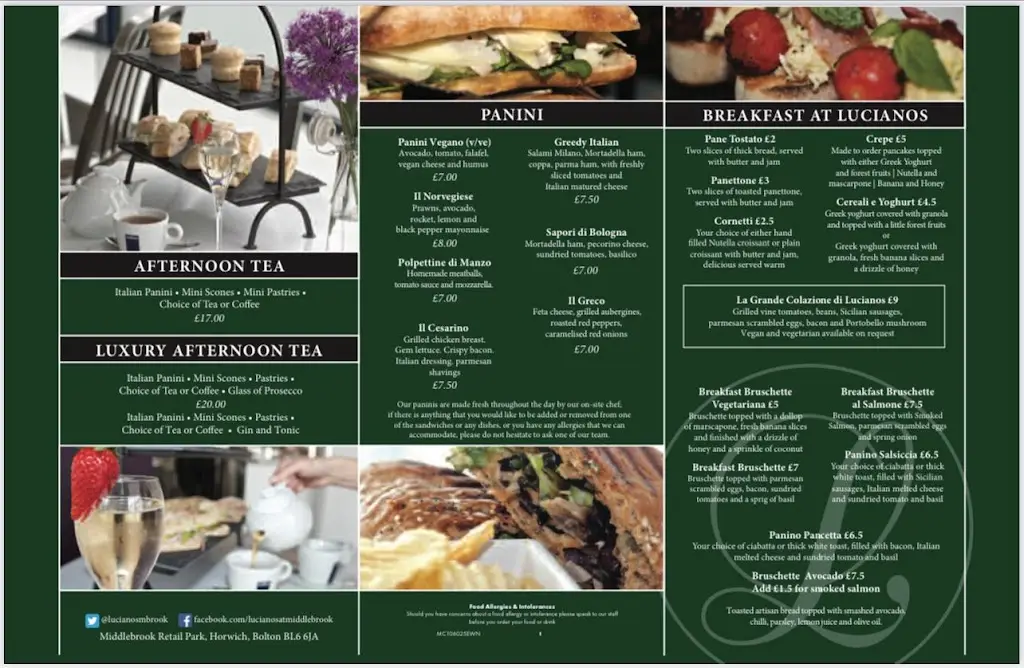 Menu_Luciano's at Chorley_Chorley_image_1