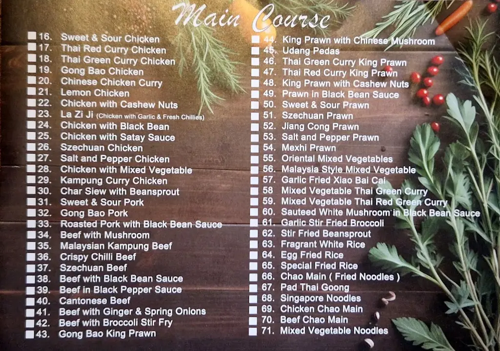 Menu_Eastern & Oriental Restaurant_Chobham_image_2