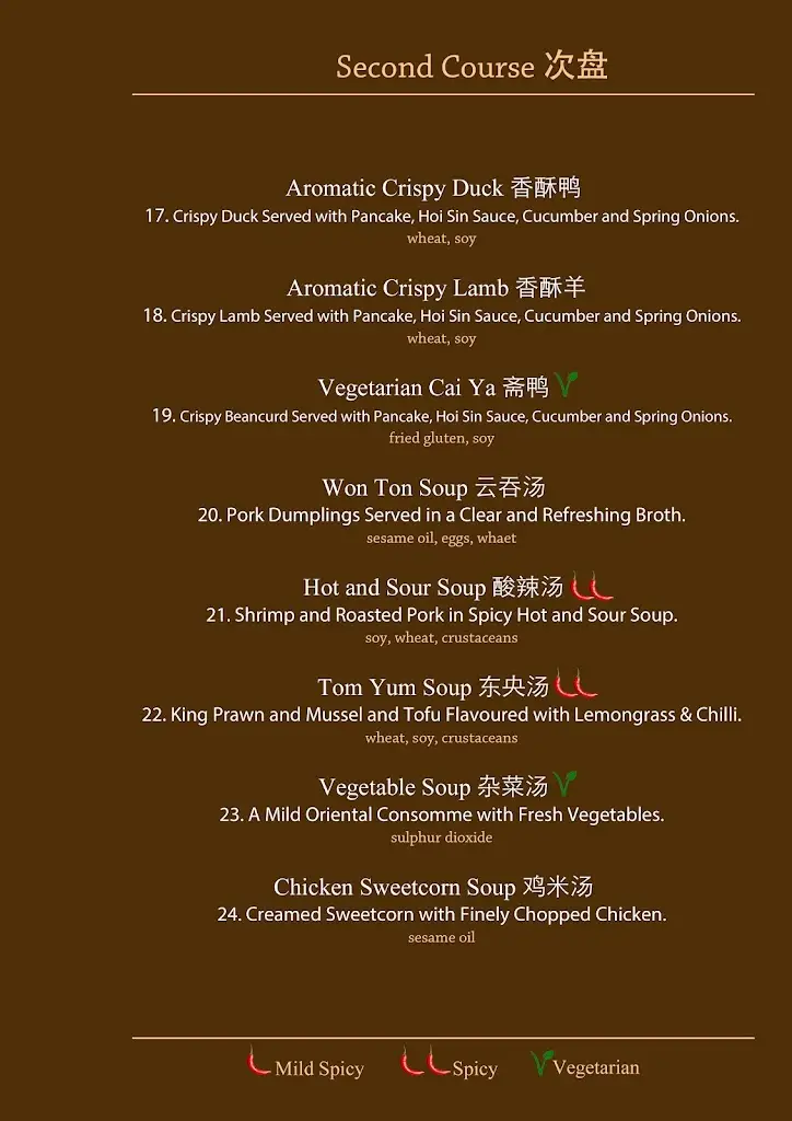 Menu_Eastern & Oriental Restaurant_Chobham_image_3