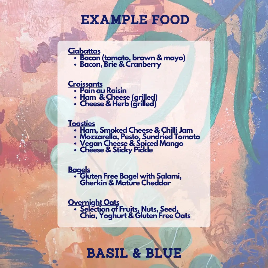 Menu_Basil & Blue Courtyard_Chobham_immagine_2