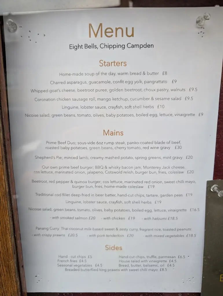 Menu_Eight Bells Inn_Chipping Campden_image_1
