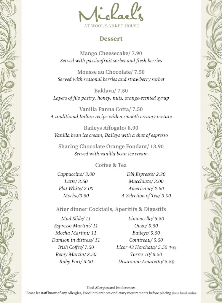 Menu_Michael's Mediterranean Restaurant_Chipping Campden_image_2