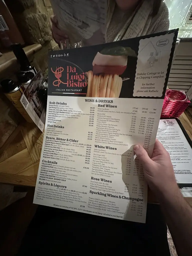 Menu_Da Luigi Bistro - Italian Restaurant & Pizzeria_Chipping Campden_image_2