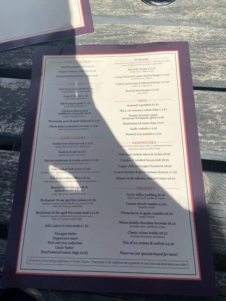 Menu_The Red Lion Tavern_Chipping Campden_image_1