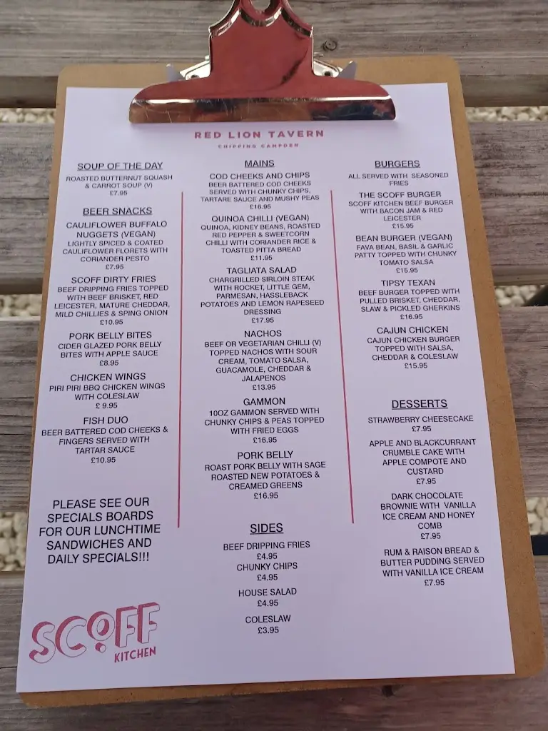 Menu_The Red Lion Tavern_Chipping Campden_image_2