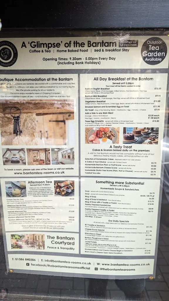 Menu_The Bantam Tea Rooms & Guest House_Chipping Campden_image_1