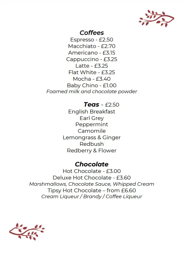 Menu_Coffee at The Noel Arms_Chipping Campden_image_2