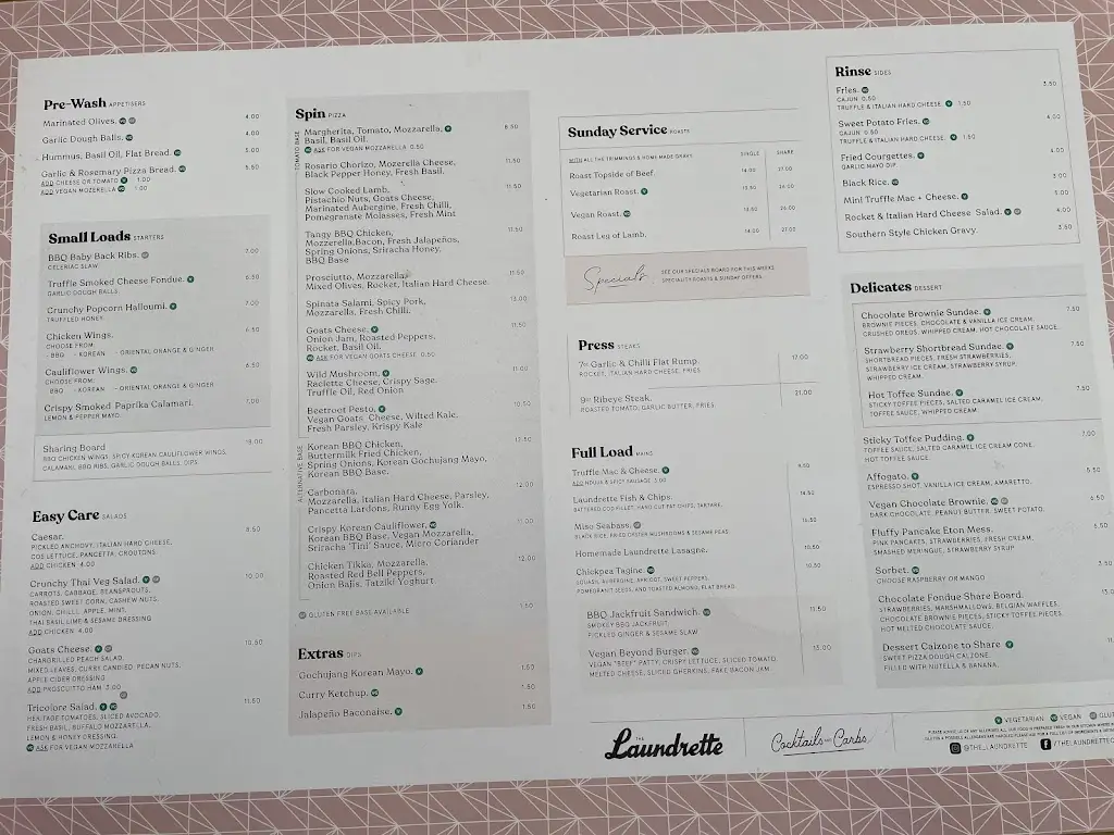 Menu_The Laundrette_Chorlton_image_4