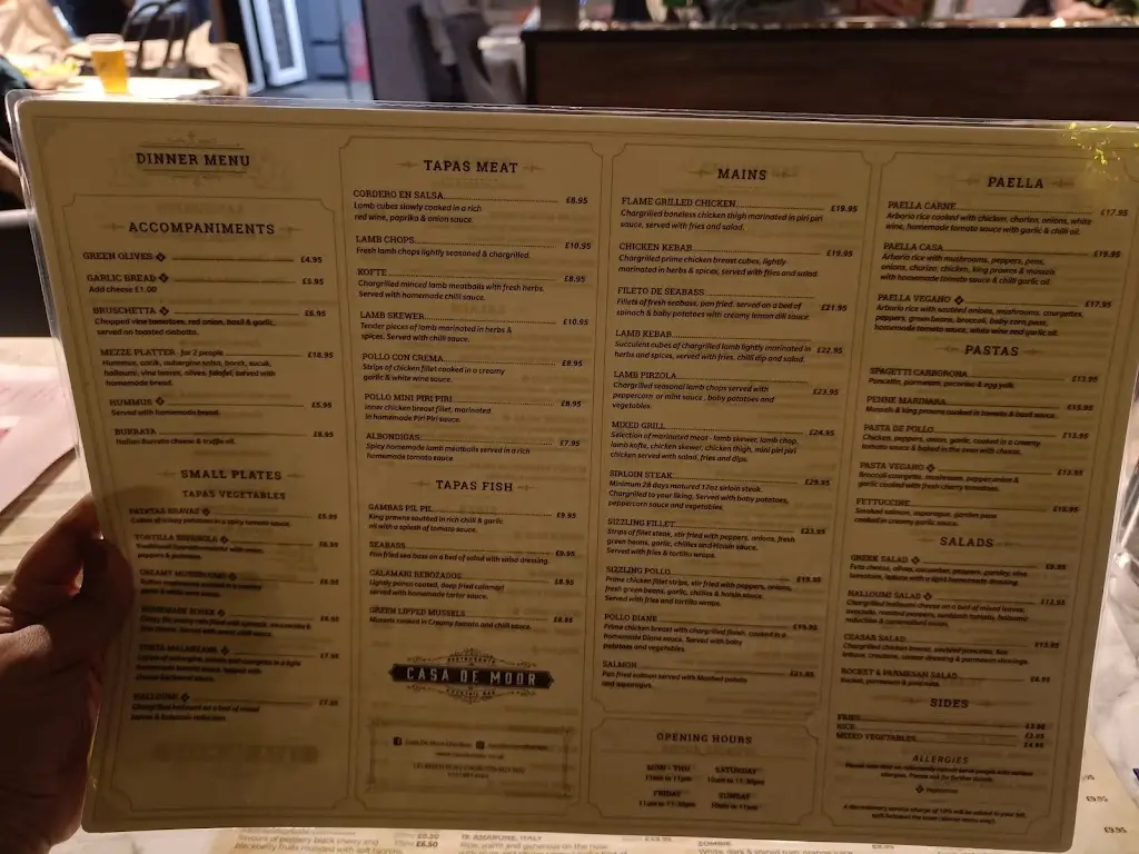 Menu_CASA DE MOOR -CHORLTON_Chorlton_image_1