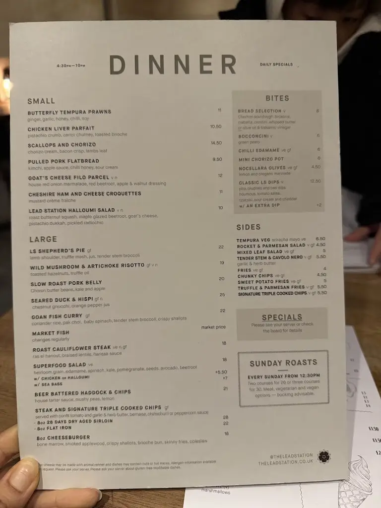 Menu_The Lead Station_Chorlton_image_1