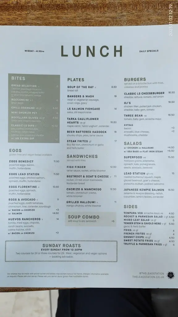 Menu_The Lead Station_Chorlton_image_2