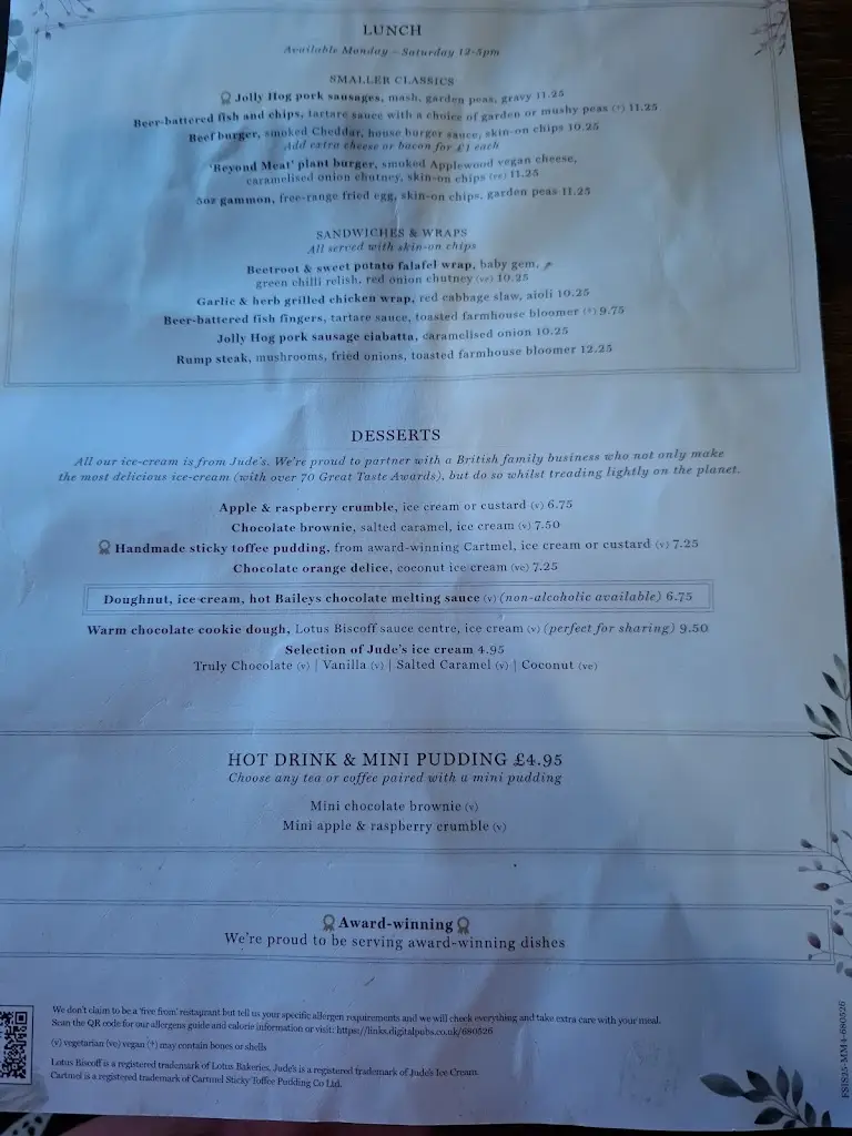 Menu_The Turks Head_Chickerell_image_4