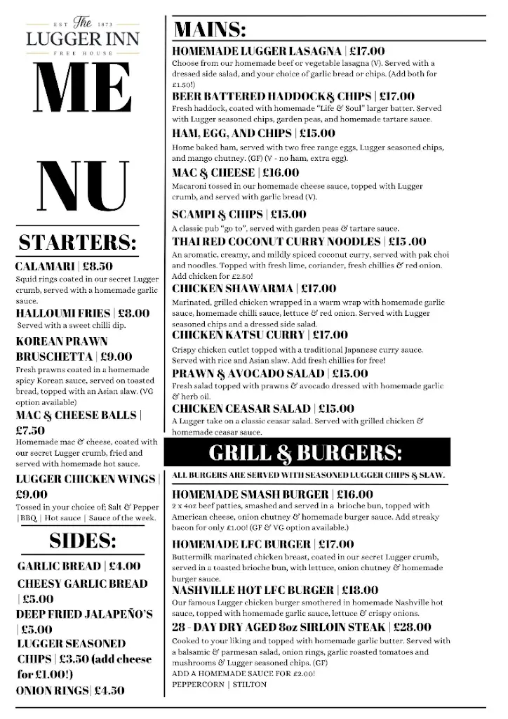 Menu_The Lugger Inn_Chickerell_image_1