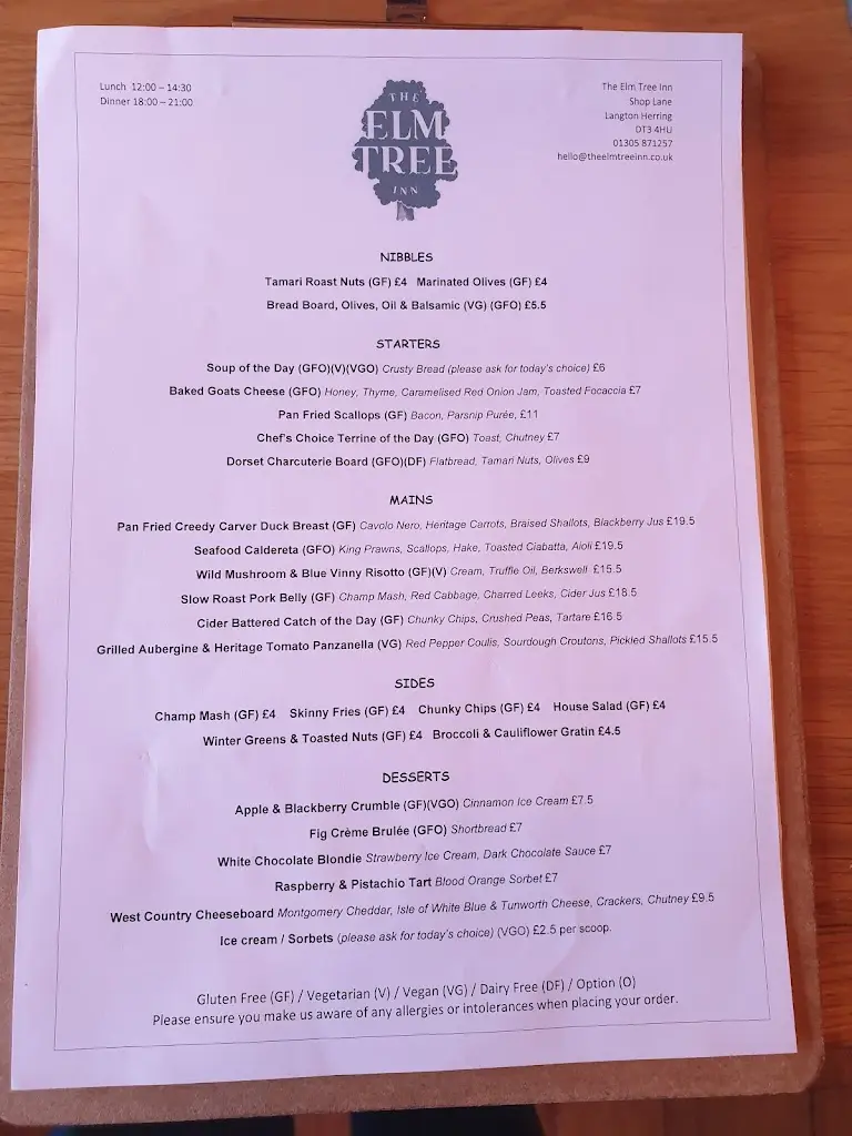 Menu_The Elm Tree Inn_Chickerell_image_3