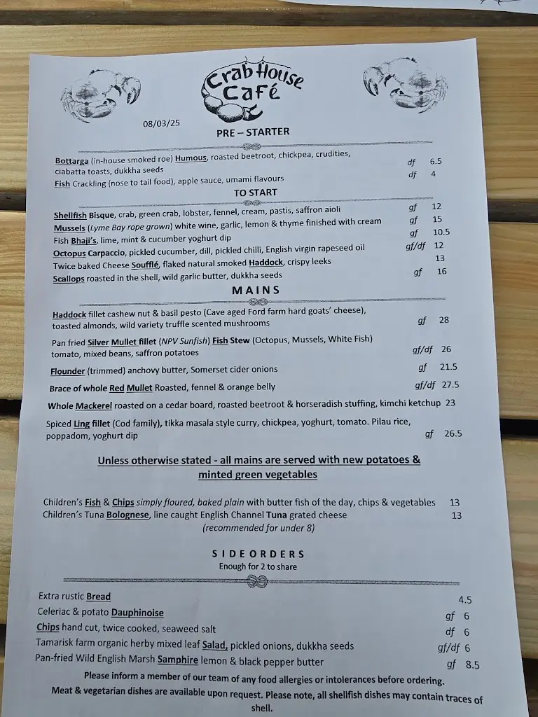 Menu_Crab House Café_Chickerell_immagine_1