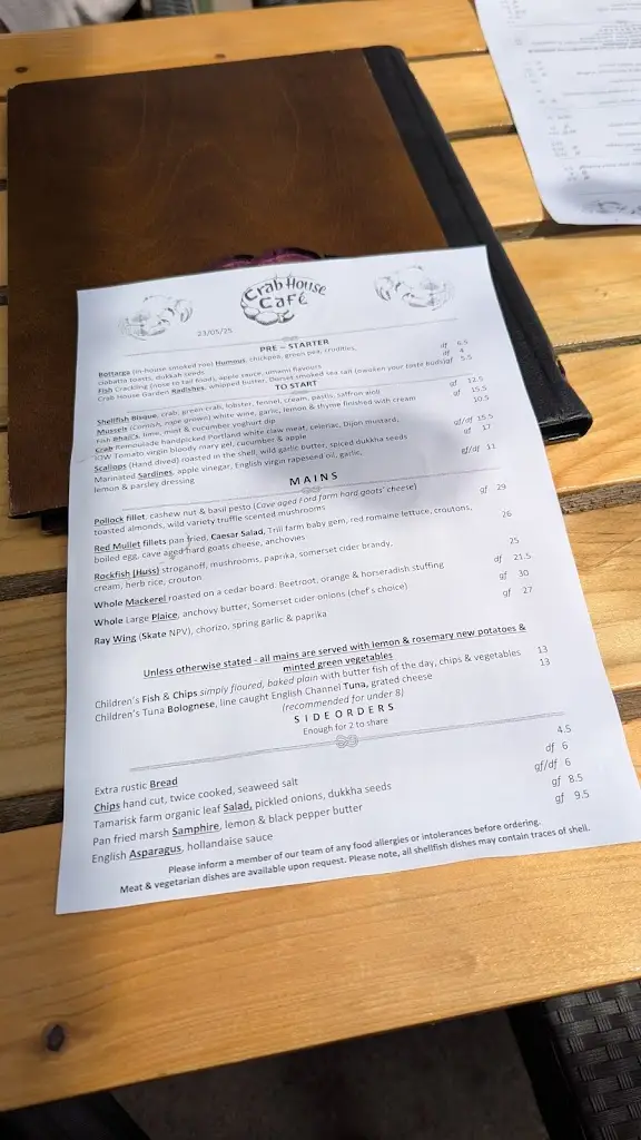 Menu_Crab House Café_Chickerell_immagine_2