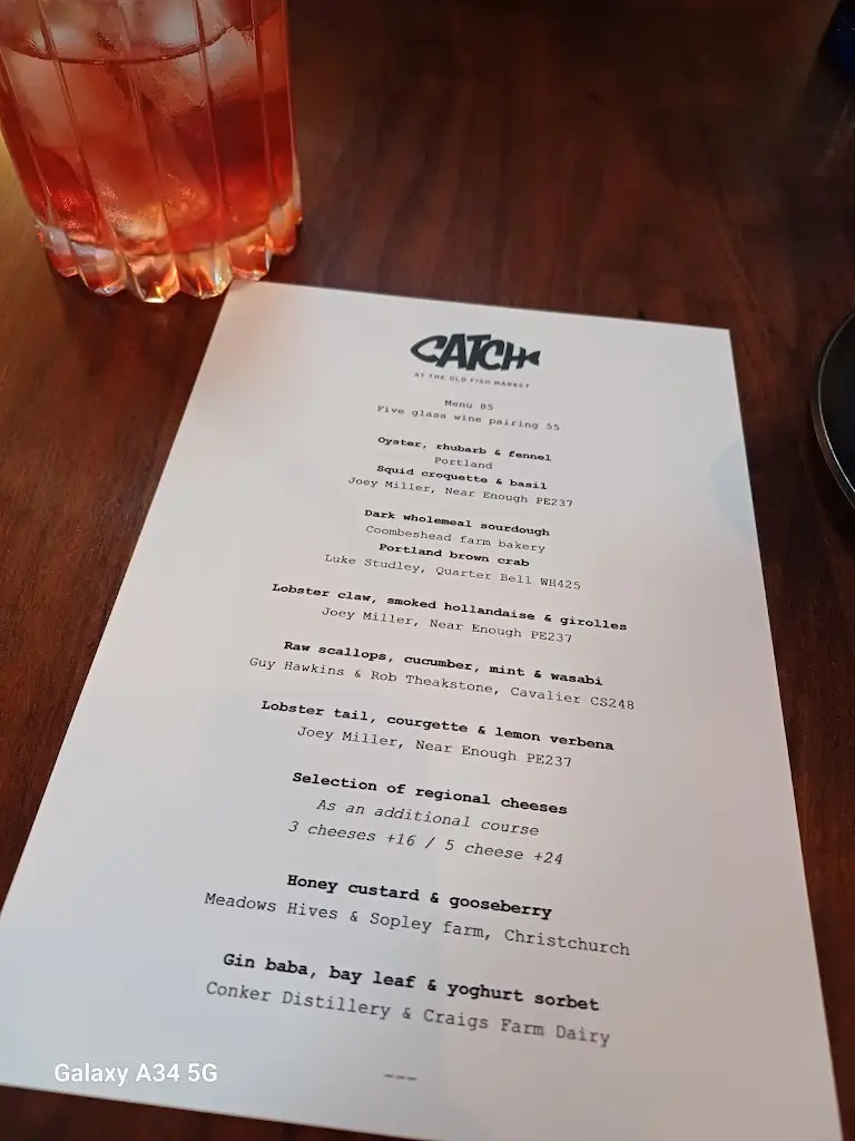 Menu_Catch at The Old Fish Market_Chickerell_immagine_1