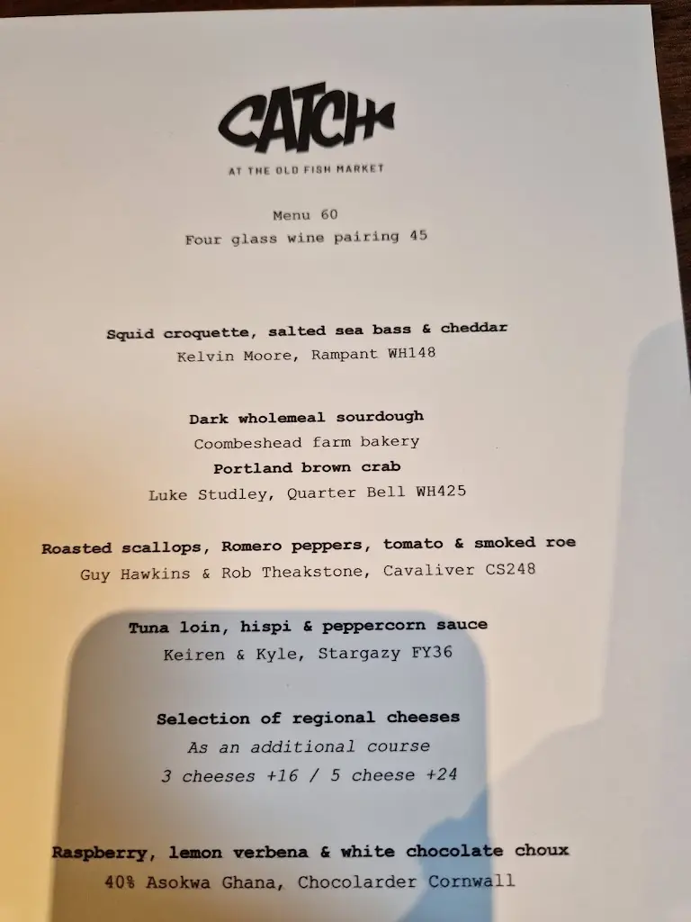 Menu_Catch at The Old Fish Market_Chickerell_immagine_3