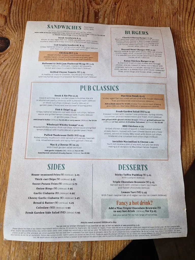 Menu_White Hart_Chickerell_immagine_1