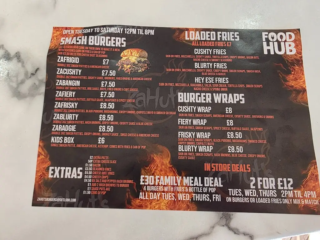 Menu_Zahut's Burgers_Annfield Plain_image_1