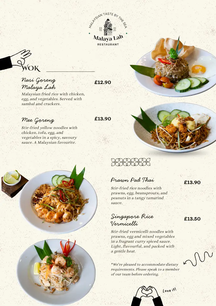 Menu_Malaya Lah Restaurant, Carlton Hotel_Chickerell_image_2