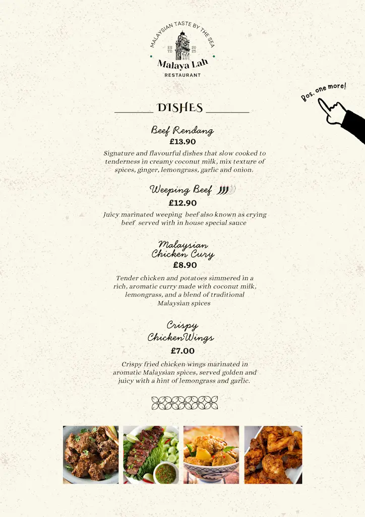 Menu_Malaya Lah Restaurant, Carlton Hotel_Chickerell_image_4