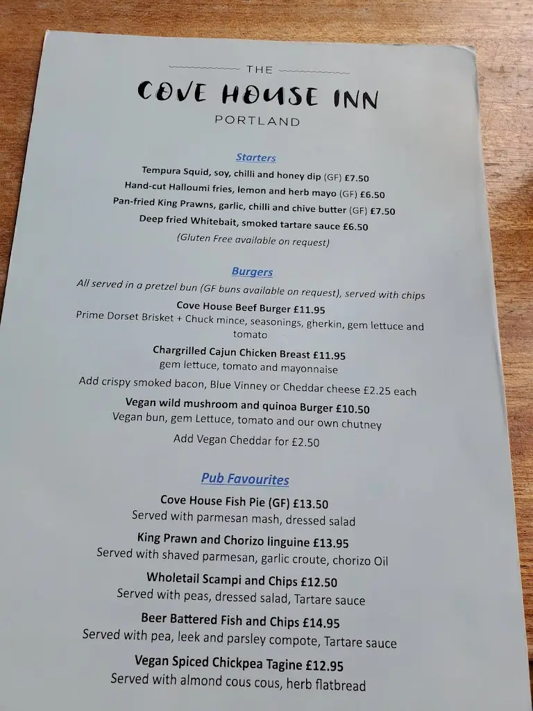 Menu_The John Gregory_Chickerell_image_1