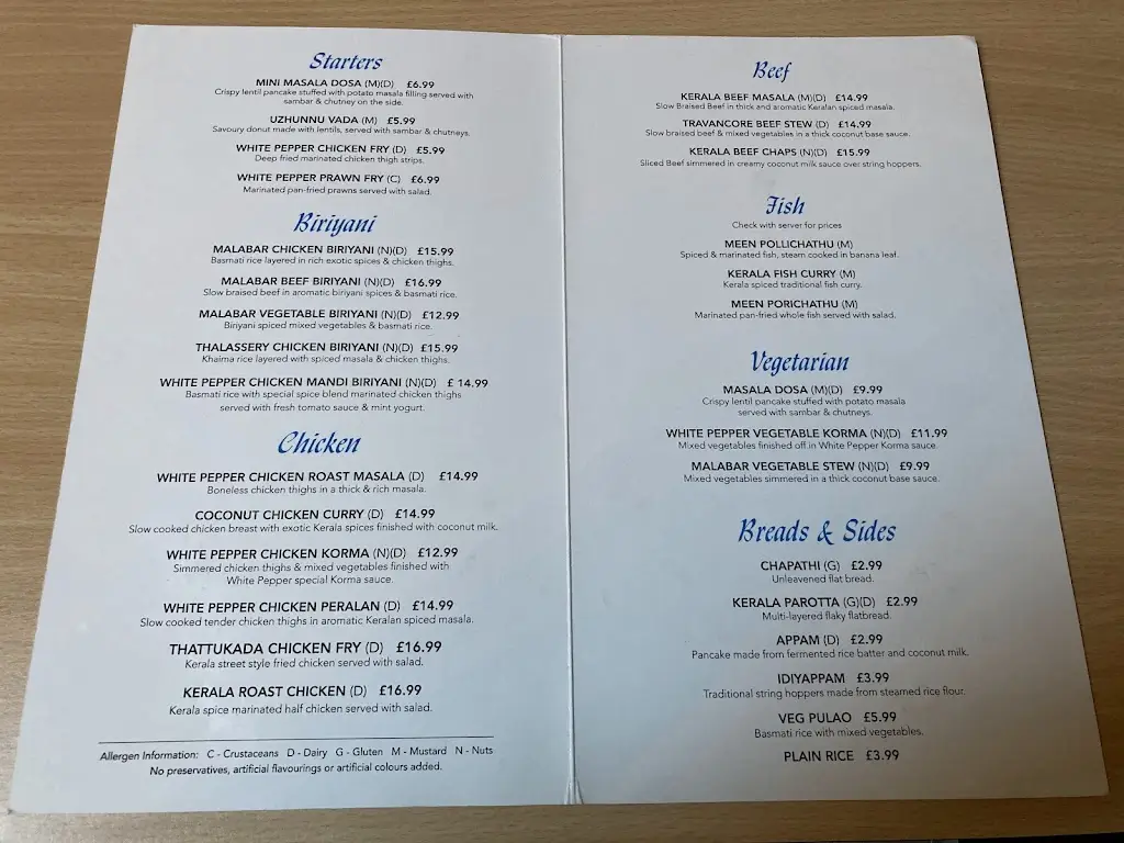 Menu_The White Pepper Weymouth_Chickerell_image_4