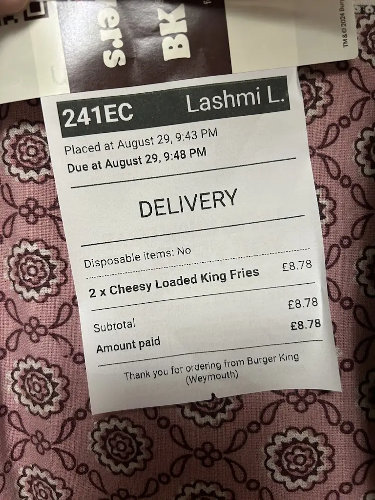 LASHMI_Burger King_Chickerell_review