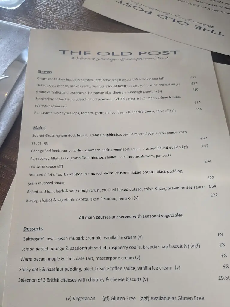 Menu_The Old Post_Chesterfield_image_3