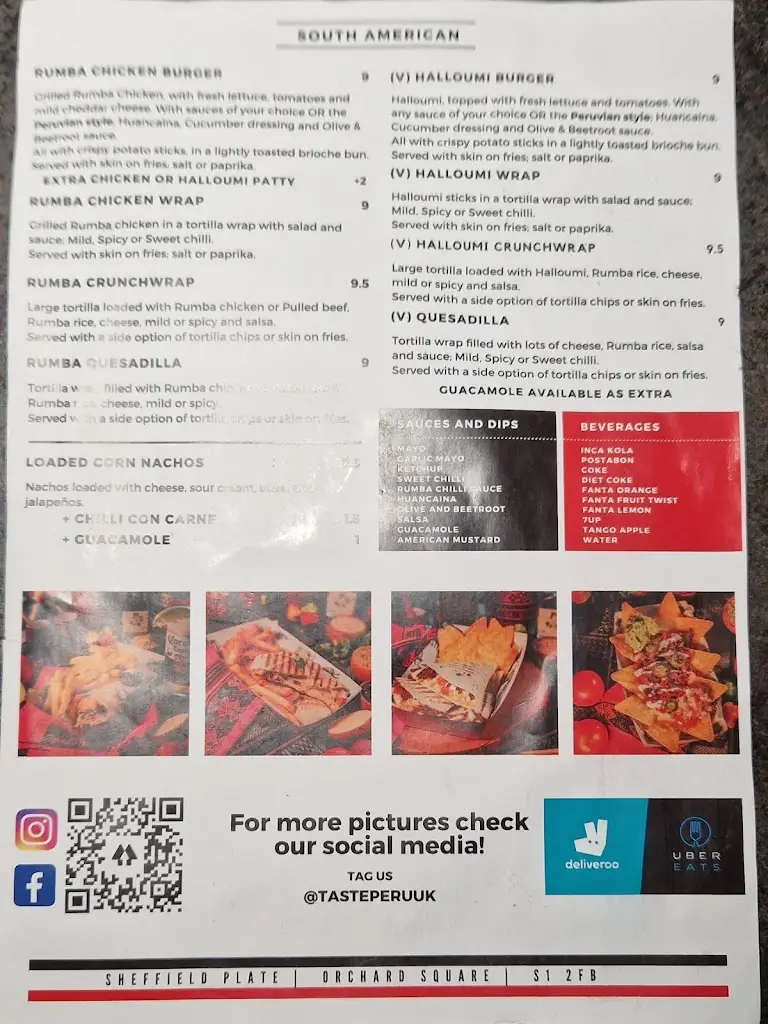 Menu_Taste Peru chesterfield_Chesterfield_image_1