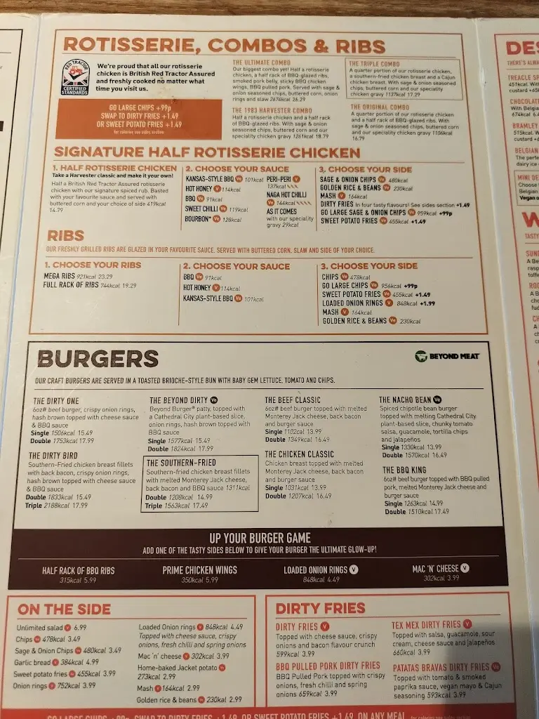 Menu_Alma Park Harvester_Chesterfield_immagine_1