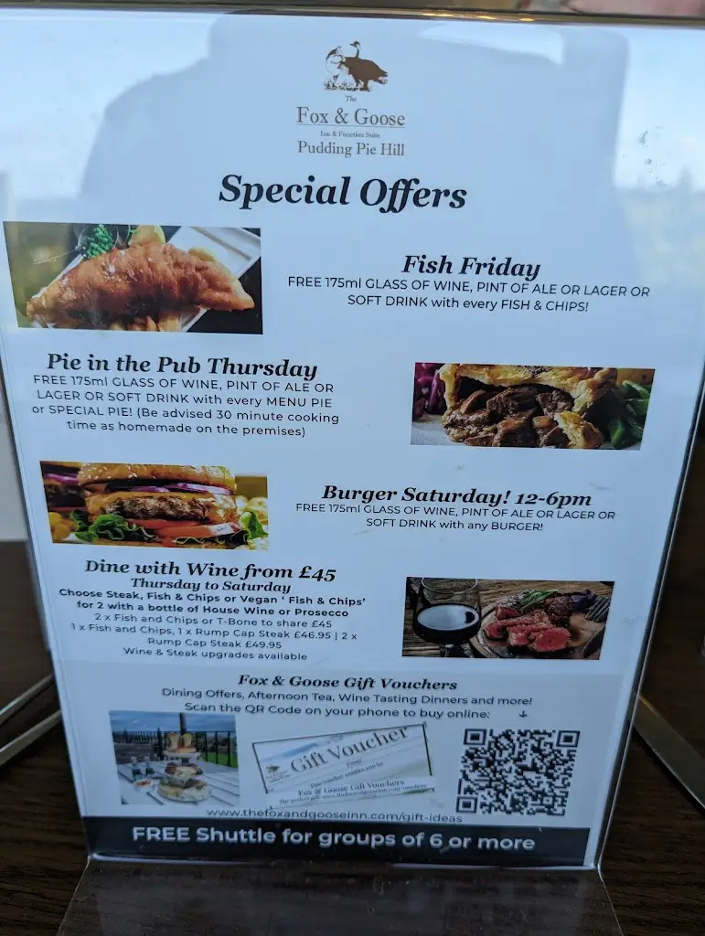 Menu_The Fox & Goose Inn_Chesterfield_image_1