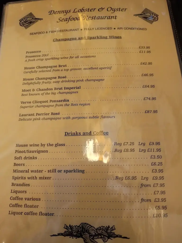 Menu_Dennys Lobster & Oyster Seafood Restaurant_Chislehurst_image_2