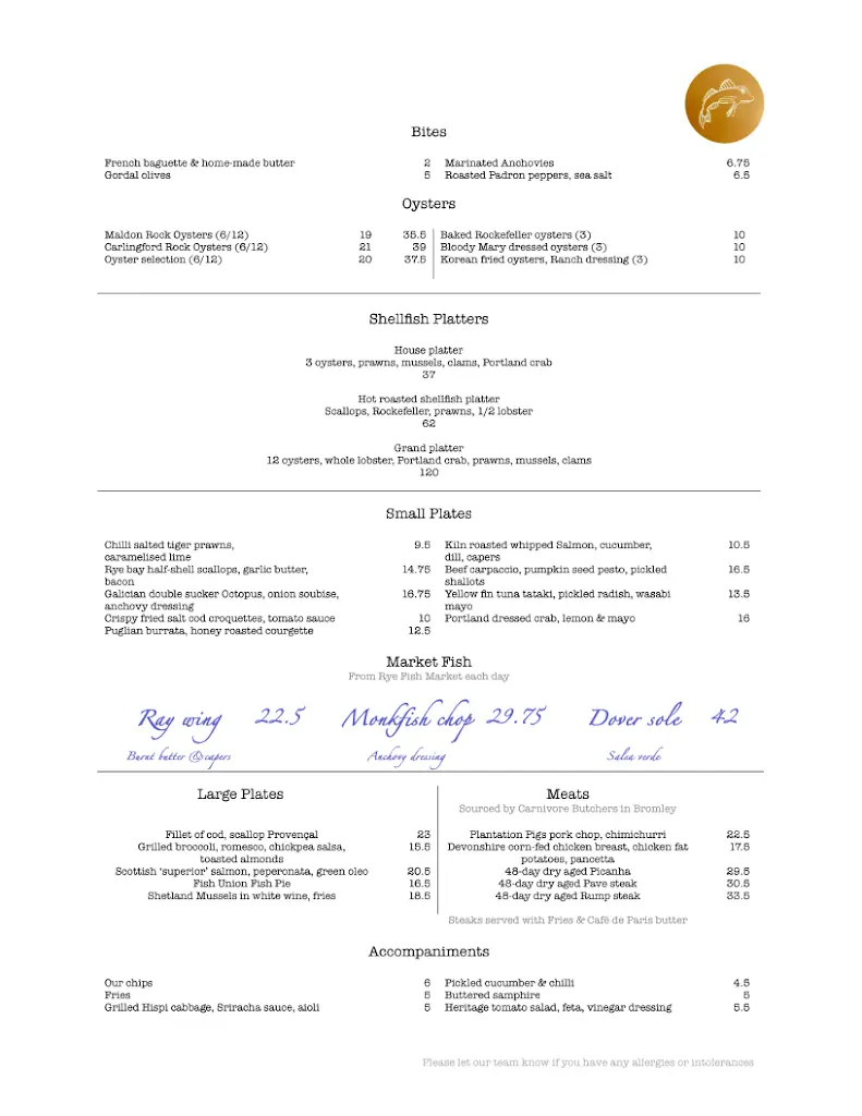 Menu_Fish Union Bar & Grill_Chislehurst_image_1