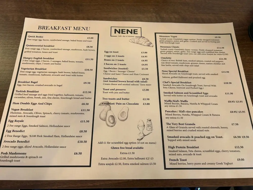 Menu_Nene Cafe & Bistro_Chislehurst_image_1