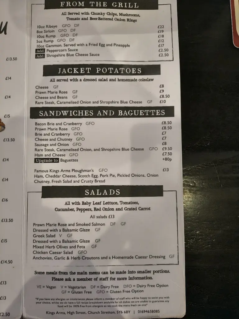 Menu_The Kings Arms_Church Stretton_image_2