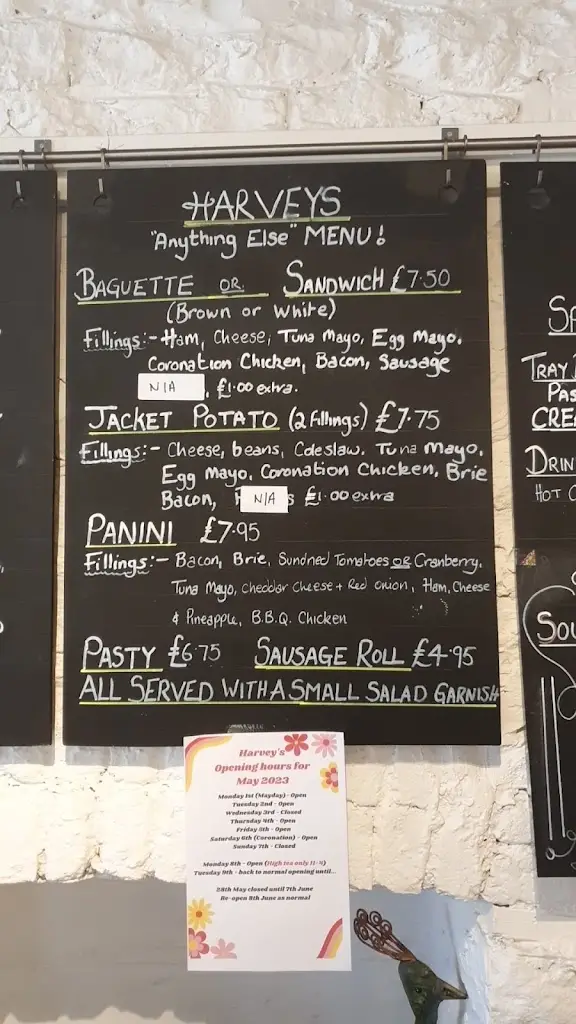 Menu_Harveys Of Chudleigh_Chudleigh_image_1