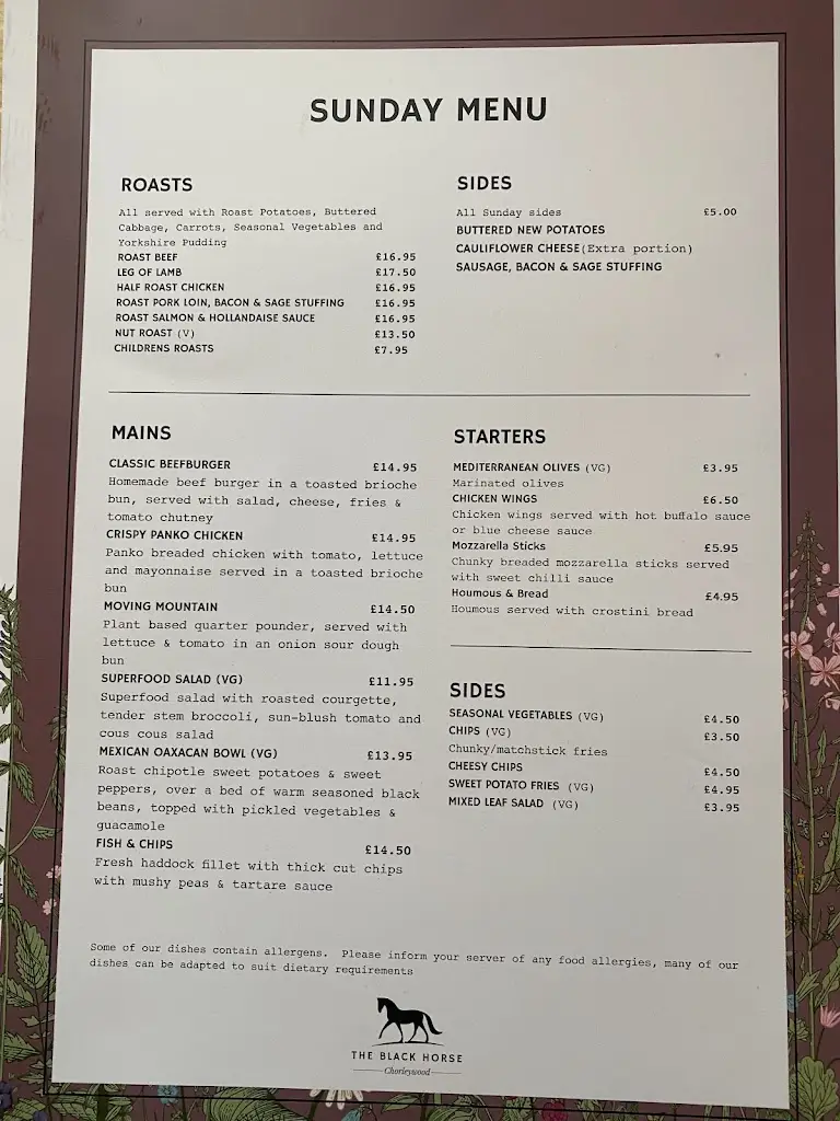 Menu_Black Horse_Chorleywood_image_2