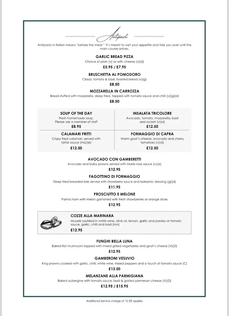 Menu_Luna Cucina Italiana_Chorleywood_image_1