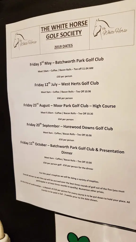 Menu_The White Horse_Chorleywood_image_2