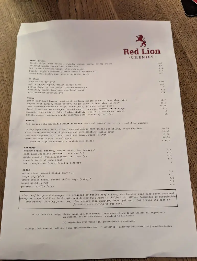 The Red Lion_Chorleywood_menu_image_1