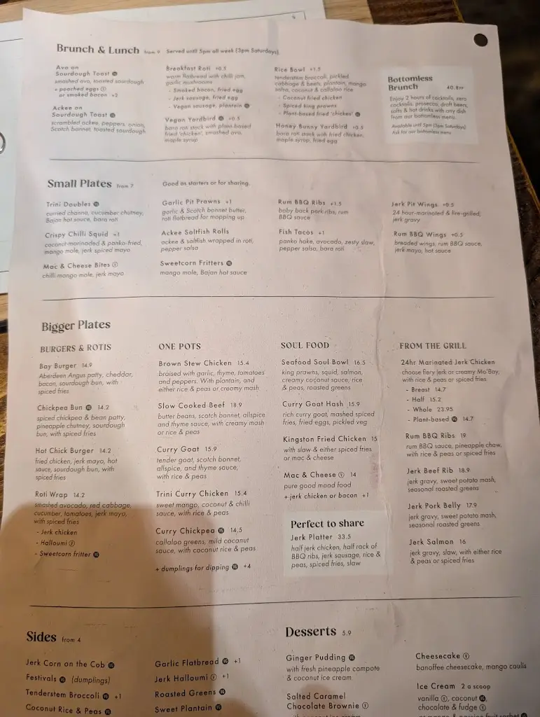 Menü_Turtle Bay Brindleyplace Birmingham_City and Borough of Birmingham_Bild_2