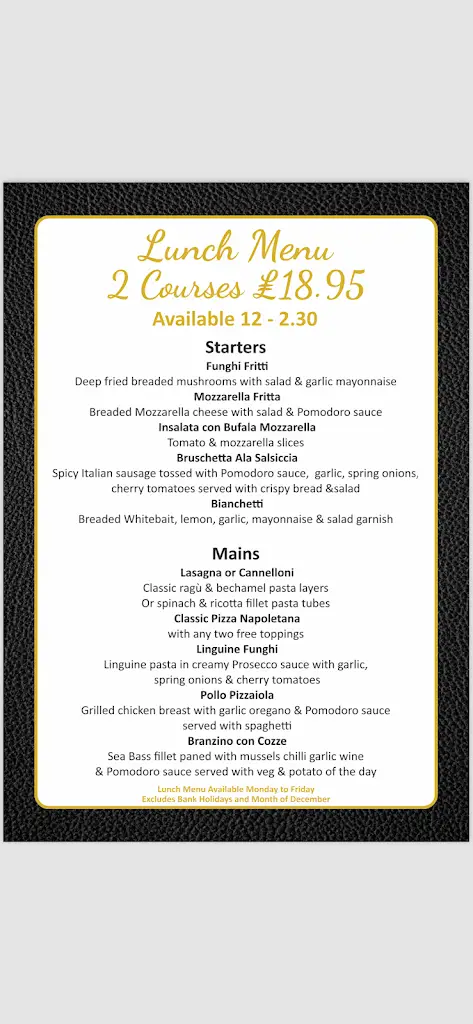 Menu_La Passione_Cirencester_imagen_4