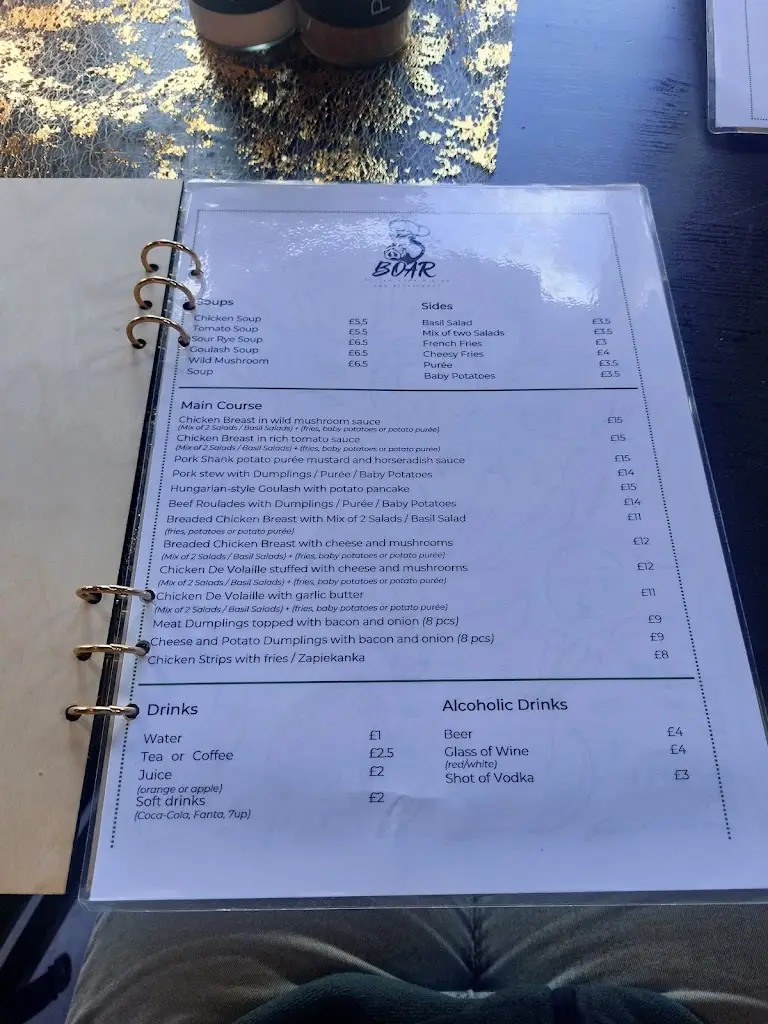 Menu_Boar Home Dining Ltd_City and Borough of Wakefield_image_3