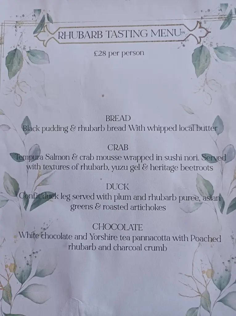 Menu_Iris Restaurant_City and Borough of Wakefield_image_1