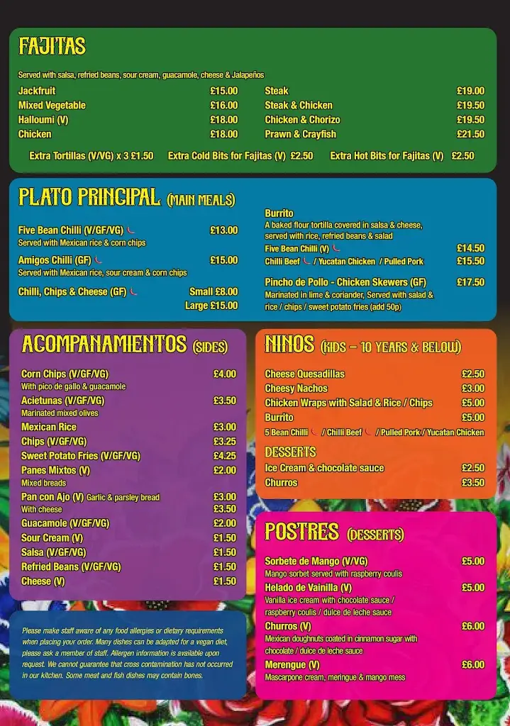 Menu_Amigos Cocina_Chipping Sodbury_immagine_1