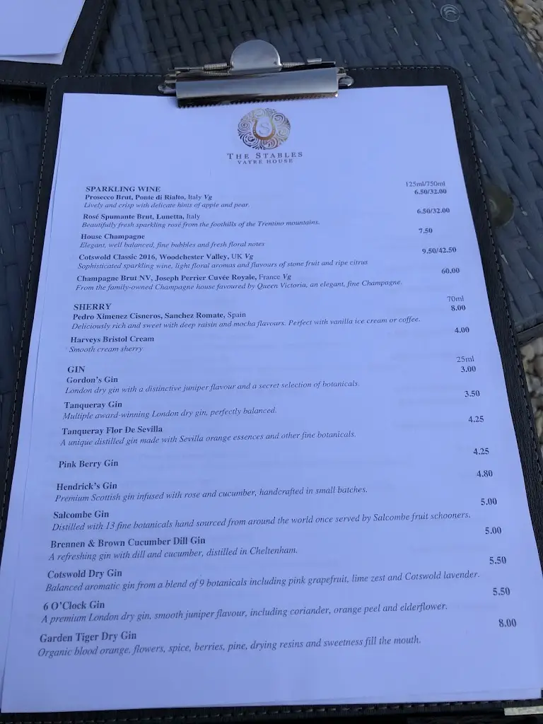 Menu_The Stables @ Vayre House_Chipping Sodbury_image_1