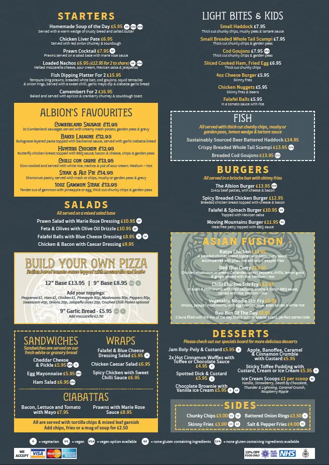 Menu_The Albion_Arnside_image_1